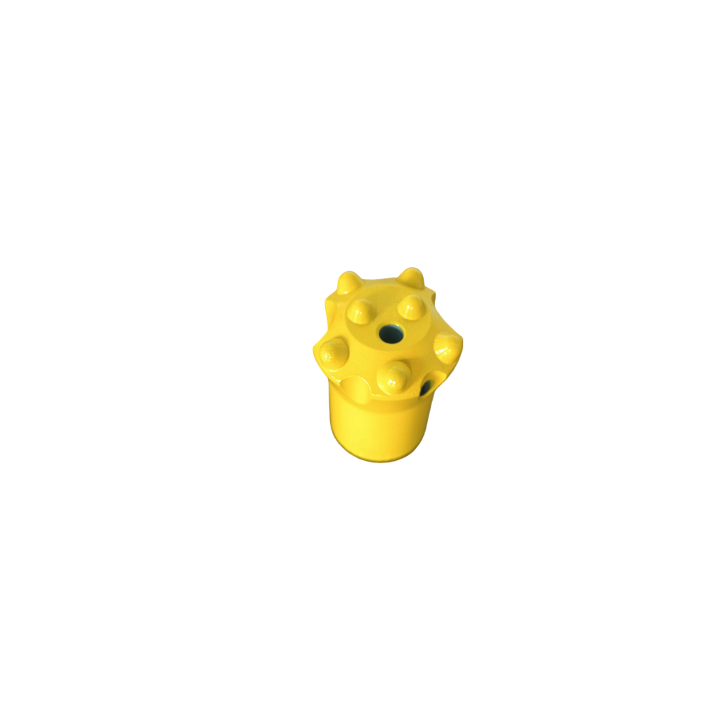 Q736-1122 tapered button bit with 11 degree taper, front button face view